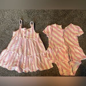 Carter's Pink and White Striped Toddler Outfits